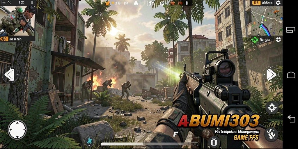 Tangkapan layar gameplay BUMI303 menampilkan momen pertempuran seru dalam FPS.