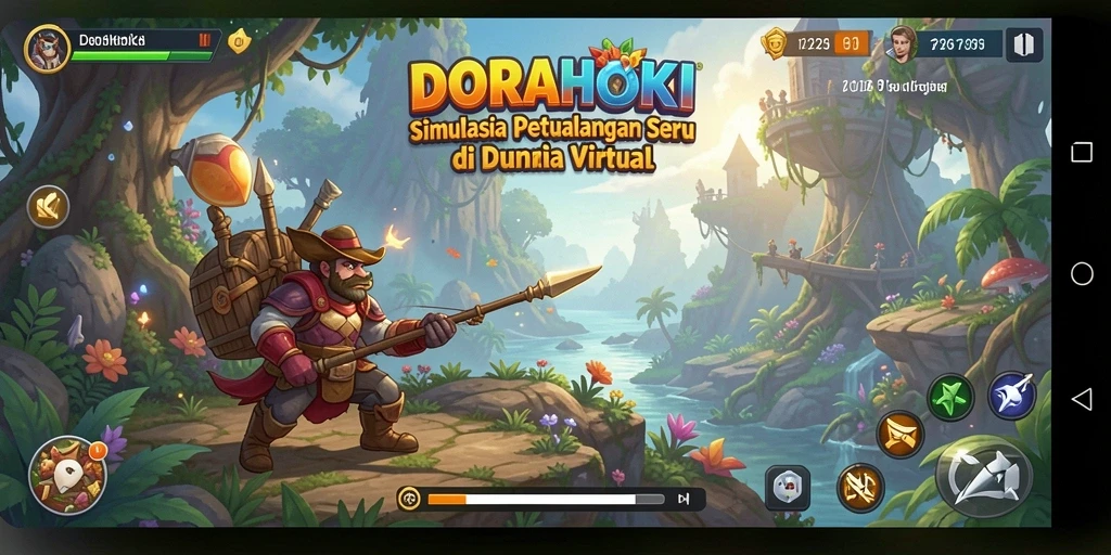 Tampilan menarik dari gameplay DORAHOKI yang penuh petualangan.