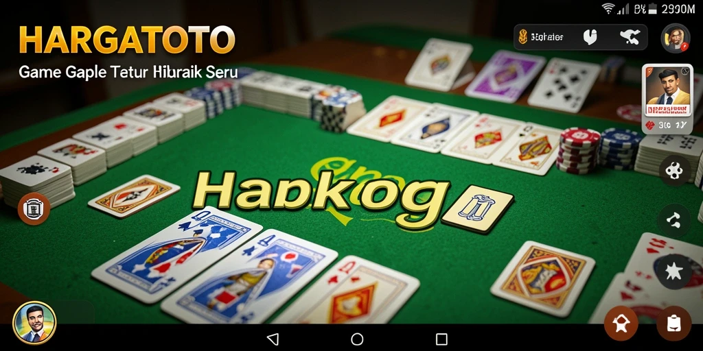 Screenshot HARGATOTO menampilkan pengalaman bermain Gaple yang seru dan interaktif.