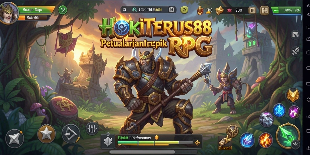Screenshot HOKITERUS88 menampilkan pertempuran mendebarkan antarkarakter RPG.