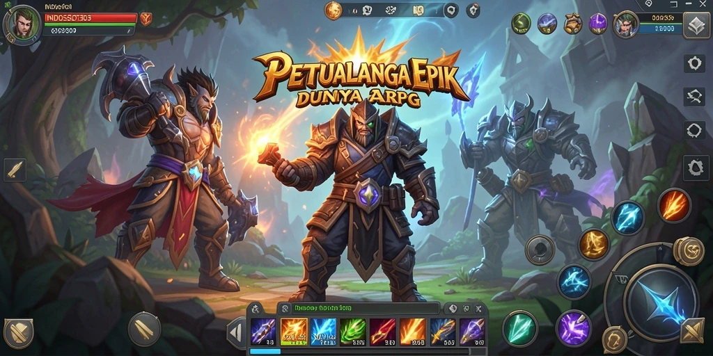 Tampilan gameplay menampilkan pertempuran yang mendebarkan di dunia ARPG.