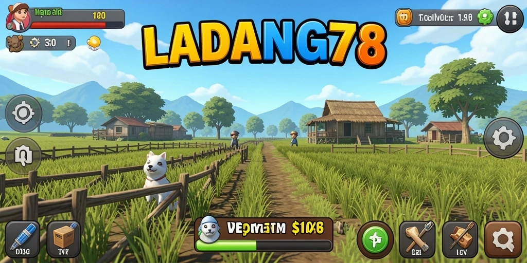 Screenshot LADANG78 menampilkan gameplay menarik dan pengelolaan ladang.
