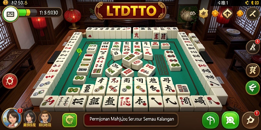 Tampilan gameplay LTDTOTO yang seru dan menarik saat bermain Mahjong.