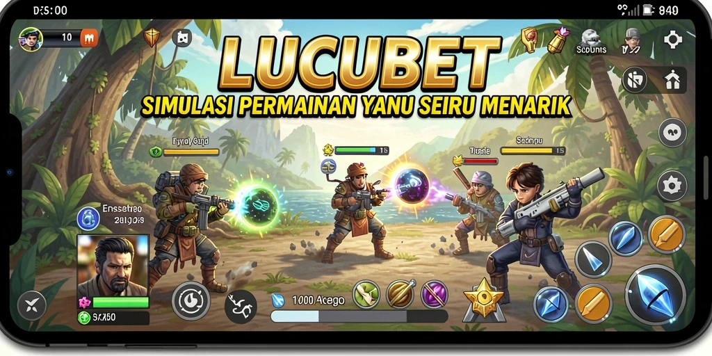 Tampilan gameplay LUCUBET yang penuh warna dan dinamis.