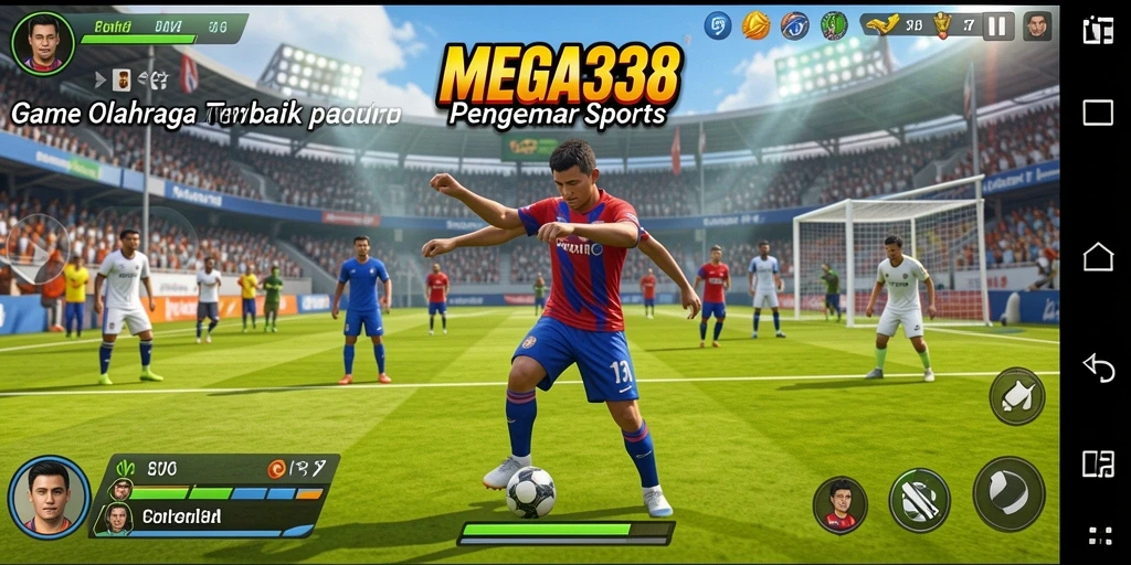 Screenshot utama MEGA338 menampilkan aksi permainan sports yang mendebarkan.