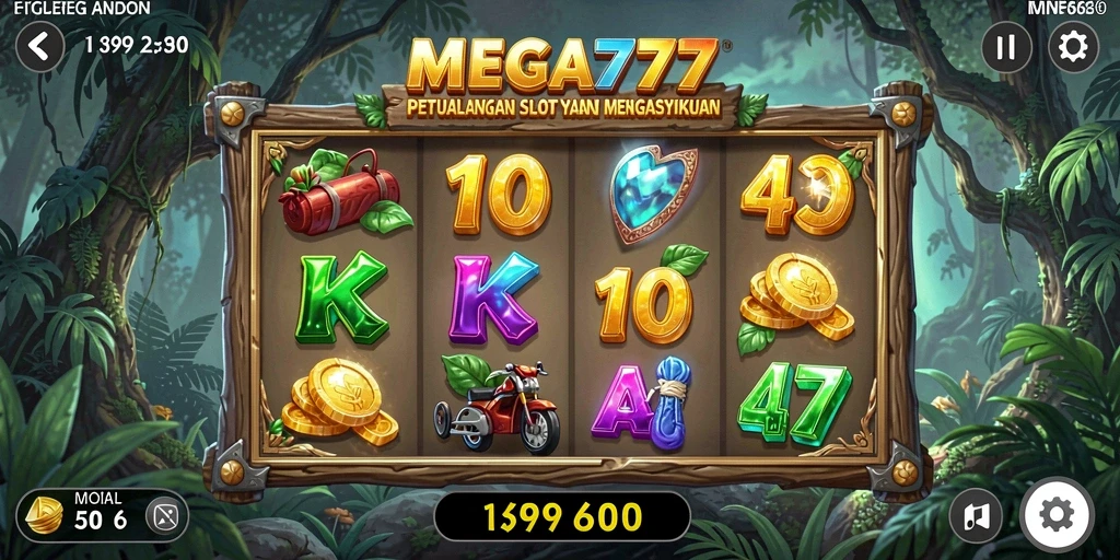 Tampilan menarik dari gameplay Slot MEGA777 yang mengasyikkan.