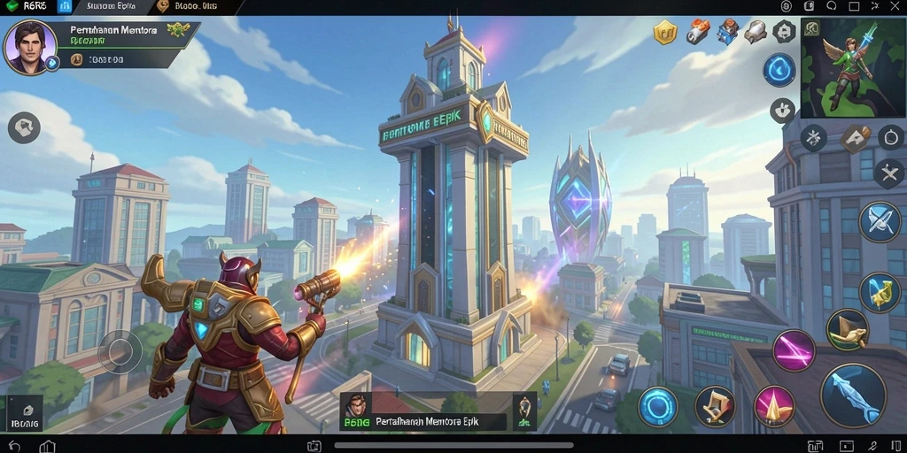 Tangkapan layar dari gameplay R6R6 yang seru dalam Tower Defense.
