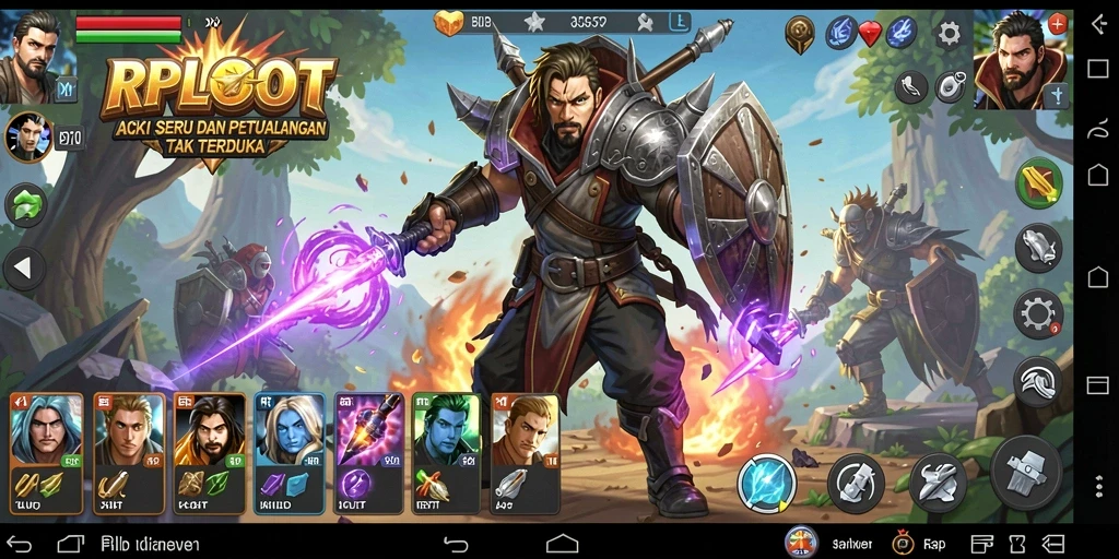Tampilan gameplay RPLOOT yang intens dan penuh aksi.