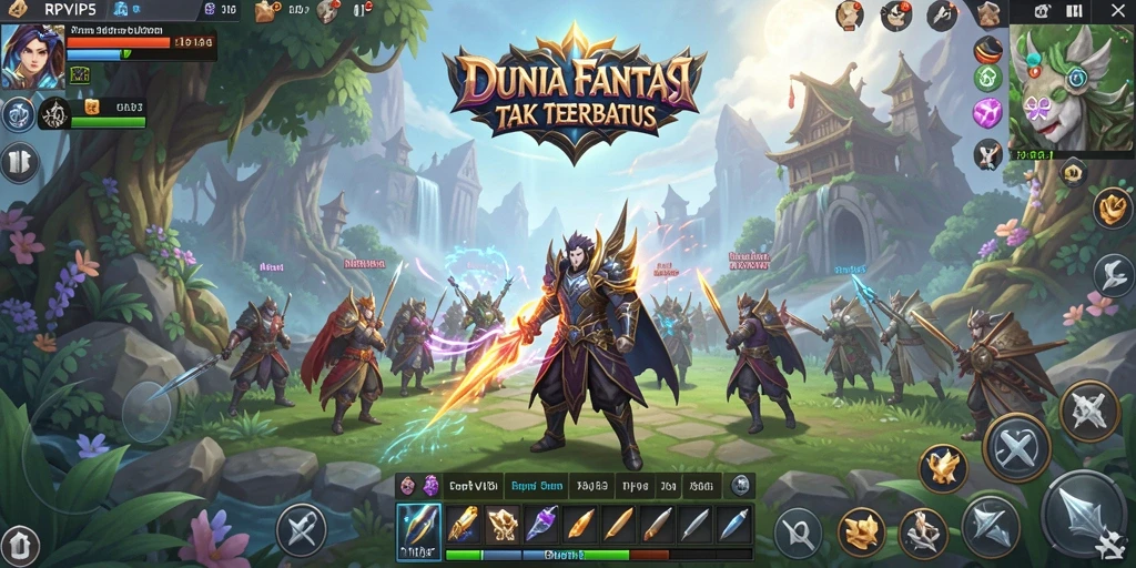 Screenshot gameplay RPVIP5 menampilkan petualangan di dunia fantasi yang imersif.