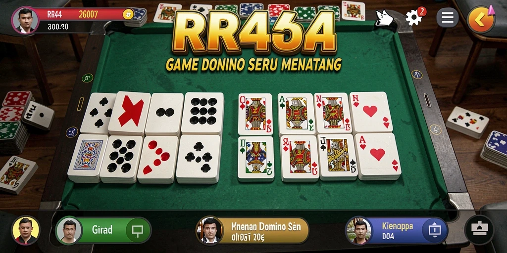 Tampilan seru gameplay Domino di RR44.