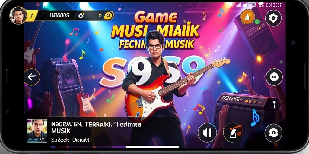 Screenshot gameplay S9S9 menampilkan aksi permainan musik yang seru.