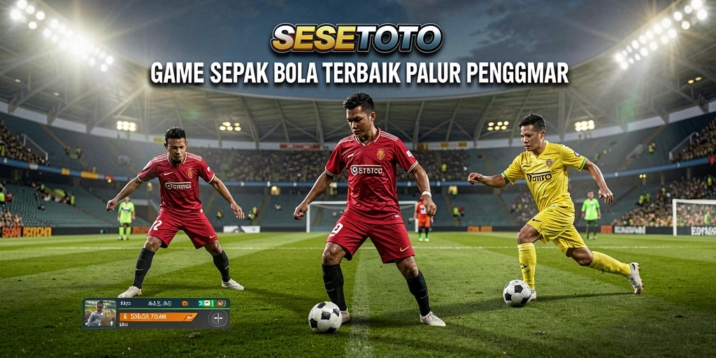 Tampilan permainan SESETOTO yang mendebarkan dengan aksi sepak bola yang intens.
