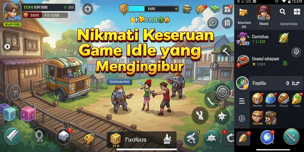 Screenshot gameplay TKP188 yang menunjukkan aksi Idle yang seru.
