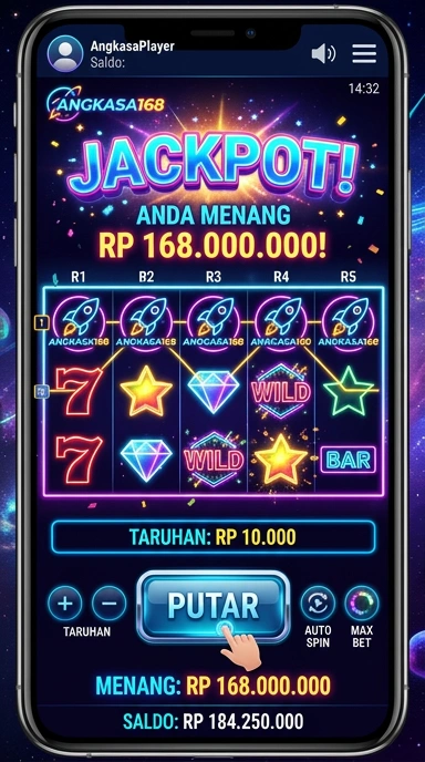 Halaman aplikasi dengan informasi lengkap dan opsi unduh di angkasa168.